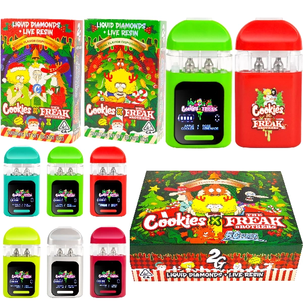 Empty 1+1g Cookies X Freak Brothers Dual Disposable suppliers