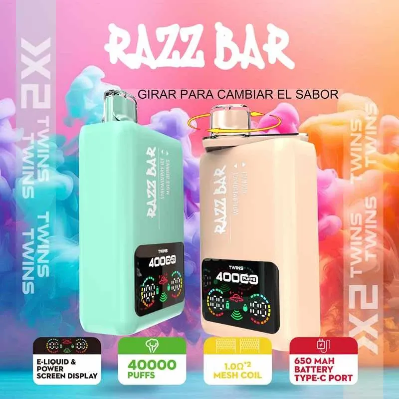 Razz Bar 40000 Puffs 40K Double Flavors Smart Screen Disposable Vape Wholesale Razz Bar 40000 Puffs 40K Double Flavors Smart Screen Disposable Vape Wholesale