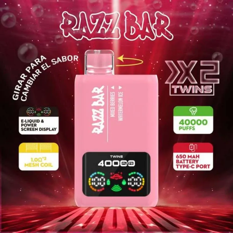 Razz Bar 40000 Puffs 40K Double Flavors Smart Screen Disposable Vape Wholesale